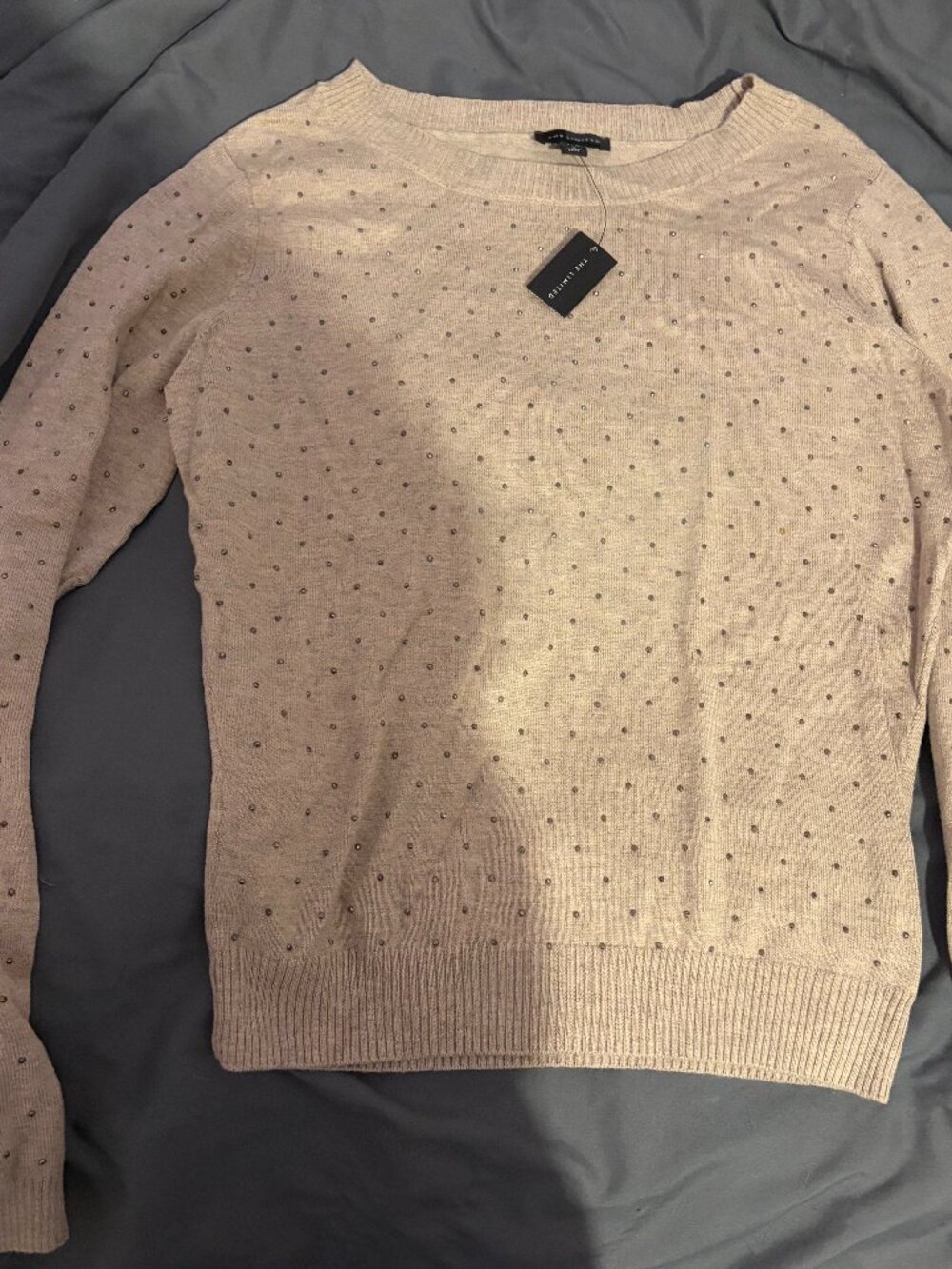 The Limited Small Tan with dots sweater